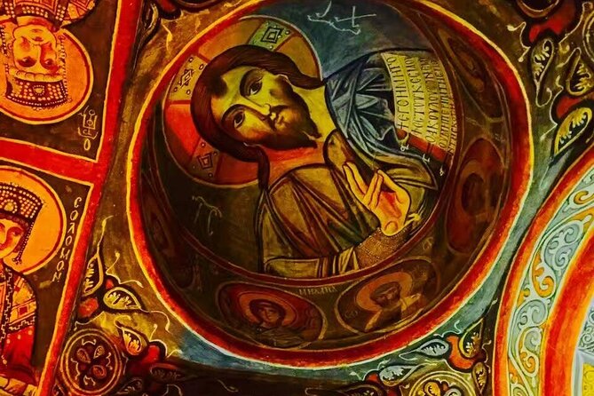 1 Day Package Tour with Hot Air Balloon Flight - Goreme Panorama cave churches and frescoed monastic rooms