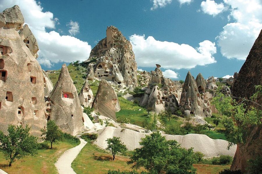 Cappadocia: Hiking & Undergroud City Tour - Red Valley Hike: 4 km Among Fairy Chimneys and Colorful Rocks