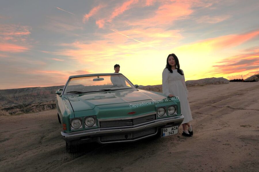 Cappadocia Photo Shoot with Classic Car and Flying Dress - What’s included, and what it means for your photos