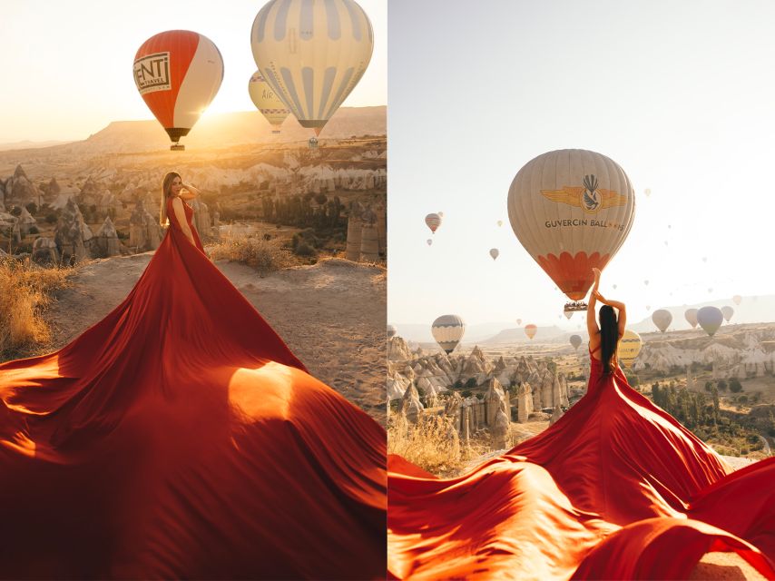 Cappadocia: Photo Shooting With Flying Dresses - Balloon Takeoff Area: The Moment the Sky Turns Into a Photo Set