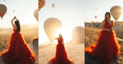 Photo Shooting With Flying Dresses