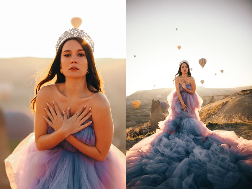 Cappadocia: Photo Shooting With Flying Dresses - Valley of Love at Sunrise: Backlight, Soft Poses, Strong Results