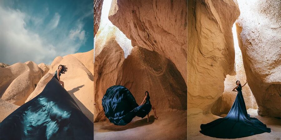Cappadocia: PhotoShoot with Balloons. Flying Dress included. - Balloon-rising photos meet a flying dress look