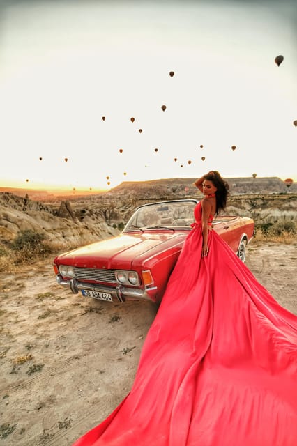 Cappadocia: Private Outdoor Photoshoot at Sunrise w/Transfer - Flying dress prep, privacy changing, and how you pick your look