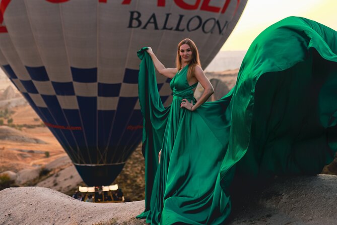 Cappadocia Private Photo Shoot with Flying Dress & Hotel Pickup - Entering the Flying Dress Session (and What You Might Need to Bring)