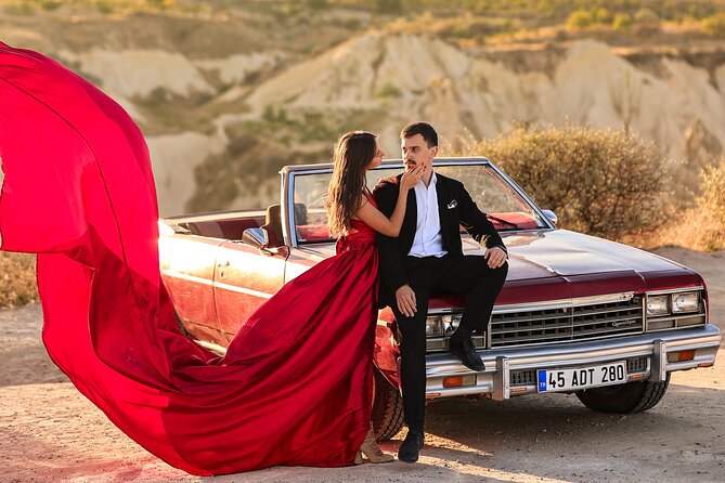 Cappadocia Private Photo Shoot with Flying Dress & Vintage Car - Enes and the Assistant Approach: What “Good Service” Looks Like