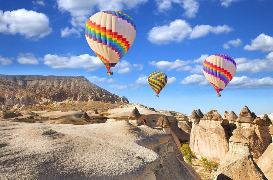 Cappadocia: Sunrise Hot Air Balloon Watching Experience - Above Love Valley: sunrise over red valleys and balloon scale