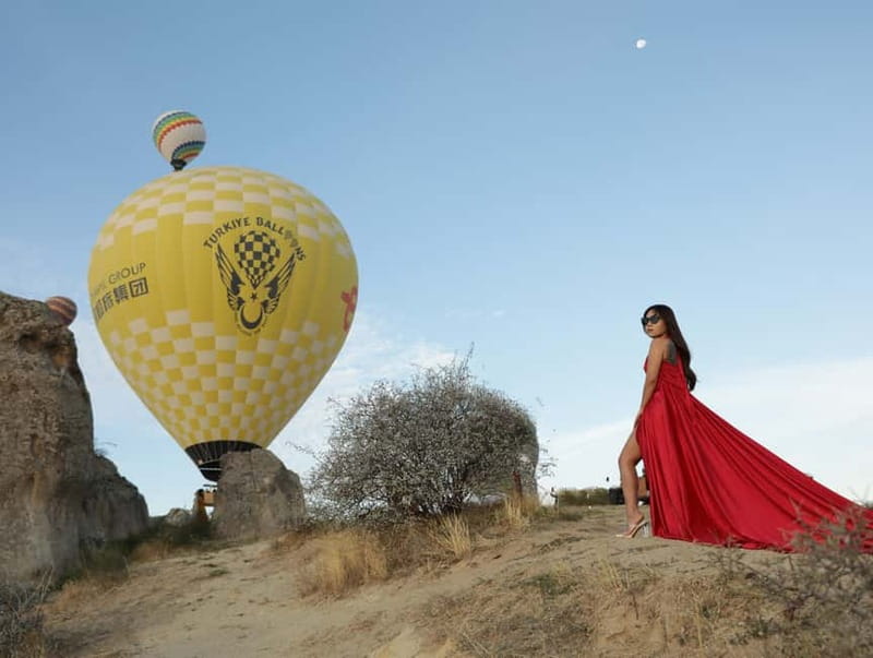 Cappadocia Sunrise or Sunset Photoshoot - Optional Upgrades: Flying Dress and Classic Car Photos
