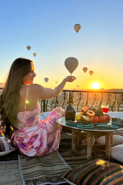 Terrace Photo Spot With Balloon Flight View
