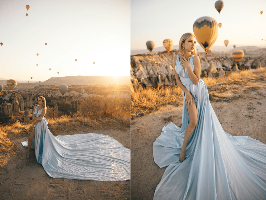 Göreme: Cappadocia Satin Flying Dress Rental - The 3-hour experience: what happens when