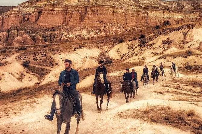 Horse Riding in Cappadocia in fairy chimeys - Rose Valley in Pink-Rock Light and the Fairy Chimney Viewpoints