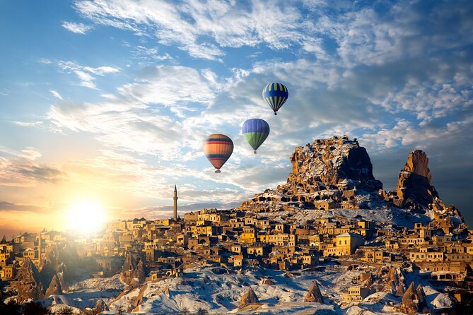 Hot Air Balloon Ride Cappadocia Goreme & Champagne party - The champagne toast and flight certificate moment